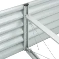 Lit surélevé de jardin 320x80x44 cm Acier galvanisé Argenté