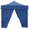 Tente de réception pliable avec 8 parois 3x9 m Bleu