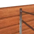 Lit surélevé de jardin rouillé 160x40x77 cm acier corten