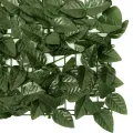 Écran de balcon avec feuilles vert foncé 600x150 cm