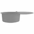 Évier de cuisine en granit Bac unique Ovale Gris