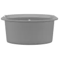 Évier de cuisine en granit Bac unique Ovale Gris
