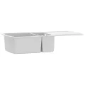 Évier de cuisine Granit Double lavabo Blanc