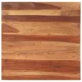 Dessus de table bois massif d'acacia 25-27 mm 80x80 cm
