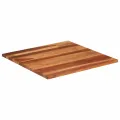 Dessus de table bois massif d'acacia 25-27 mm 80x80 cm