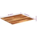 Dessus de table bois massif d'acacia 15-16 mm 70x80 cm