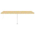 Auvent automatique sur pied 600x300 cm Jaune/Blanc
