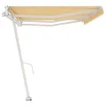 Auvent automatique sur pied 600x300 cm Jaune/Blanc