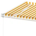 Auvent automatique sur pied 600x300 cm Jaune/Blanc
