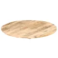 Dessus de table Bois de manguier solide Rond 15-16 mm 80 cm