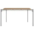 Auvent taupe 4x3 m 180 g/m² tissu et acier