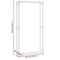 Portant de bois de chauffage Noir mat 110x28x214 cm Acier