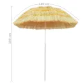 Parasol de plage Naturel 180 cm Style hawaïen