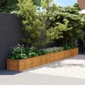 Lit surélevé de jardin 482x50x36 cm acier corten