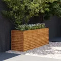 Lit surélevé de jardin 196x50x69 cm acier corten
