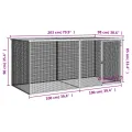 Poulailler avec toit anthracite 203x98x90 cm acier galvanisé