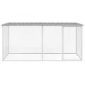 Poulailler avec toit gris clair 203x98x90 cm acier galvanisé