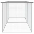 Poulailler avec toit gris clair 203x98x90 cm acier galvanisé