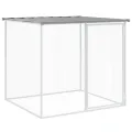Poulailler avec toit gris clair 203x98x90 cm acier galvanisé