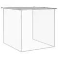 Poulailler avec toit gris clair 203x98x90 cm acier galvanisé