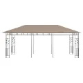Belvédère avec moustiquaire 6x3x2,73 m Taupe 180 g/m²