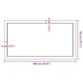 Dessus de table bois massif traité bordure assortie