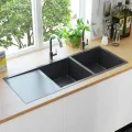 Évier de cuisine fait à la main Noir Acier inoxydable