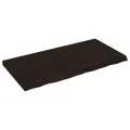 Dessus de table marron foncé bois chêne massif traité