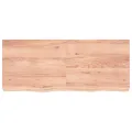 Dessus de table marron clair bois chêne massif traité