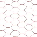 Grillage Acier avec revêtement en PVC 25x0,5 m Rouge