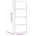 Porte d'intérieur Noir 83x201,5 cm Trempé verre aluminium fin