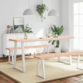 Dessus de table bois massif non traité bordure assortie
