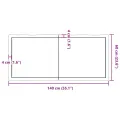 Dessus de table bois massif traité bordure assortie