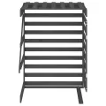 Extension d'abri de poubelle sur roulettes gris bois massif pin