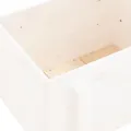 Jardinière blanc 62x50x57 cm bois massif de pin