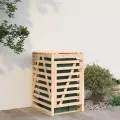 Abri pour poubelle sur roulettes 84x90x128,5 cm bois massif pin