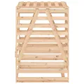 Abri pour poubelle sur roulettes 84x90x128,5 cm bois massif pin