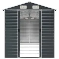 Abri de jardin anthracite 191x555x198 cm acier galvanisé