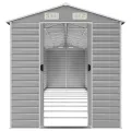 Abri de jardin gris clair 191x895x198 cm acier galvanisé