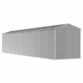 Abri de jardin gris clair 191x895x198 cm acier galvanisé