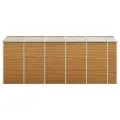 Abri de jardin marron clair 191x470x198 cm acier galvanisé