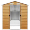 Abri de jardin marron clair 191x980x198 cm acier galvanisé
