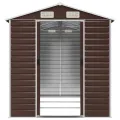 Abri de jardin marron 191x300x198 cm acier galvanisé