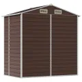 Abri de jardin marron 191x130x198 cm acier galvanisé