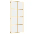 Porte intérieure mince doré 93x201,5 cm verre trempé aluminium