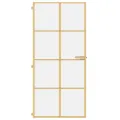 Porte intérieure mince doré 93x201,5 cm verre trempé aluminium