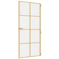 Porte intérieure mince doré 93x201,5 cm verre trempé aluminium