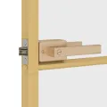 Porte intérieure mince doré 93x201,5 cm verre trempé aluminium