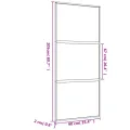 Porte coulissante doré 90x205 cm verre ESG clair et aluminium