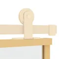 Porte coulissante doré 102,5x205cm verre ESG clair et aluminium